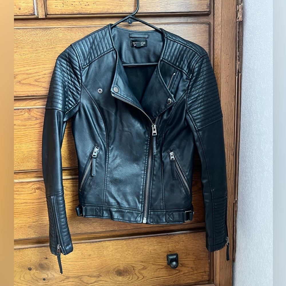 Topshop Faux Leather Jacket 2